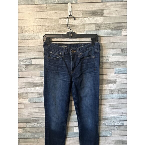 Women’s J.crew Denim Jeans Mid rise Toothpick Dark Wash Size 26 - Picture 3 of 16